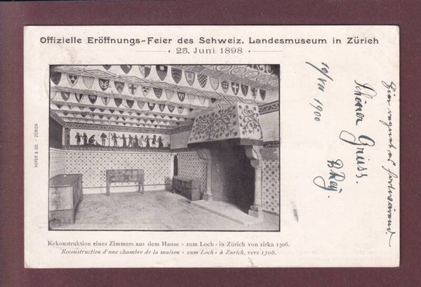 ZÜRICH - Eröffnung Landesmuseum - 1898 // kleiner Riss //