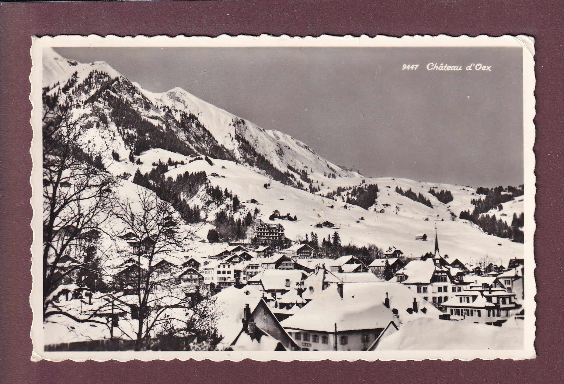 CHÂTEAU D'OEX en hiver - 1960