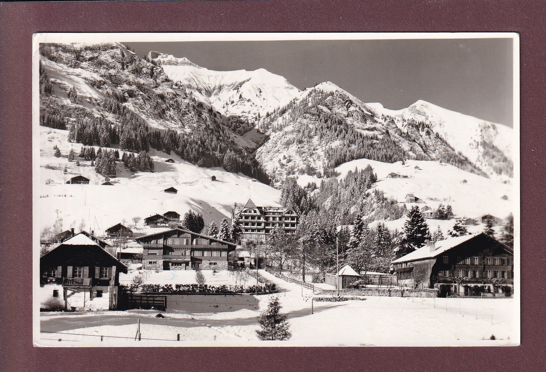 Photo - CHÂTEAU D'OEX en hiver - 1953