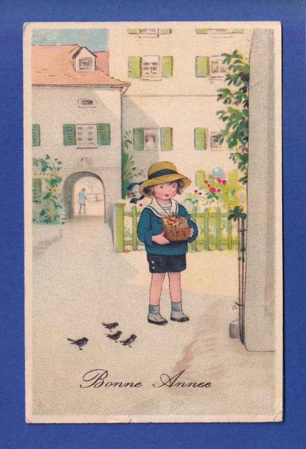 NOUVEL AN - Enfant - Oiseaux - 1925
