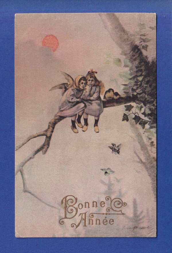 NOUVEL AN - Enfants - Oiseaux - 1906