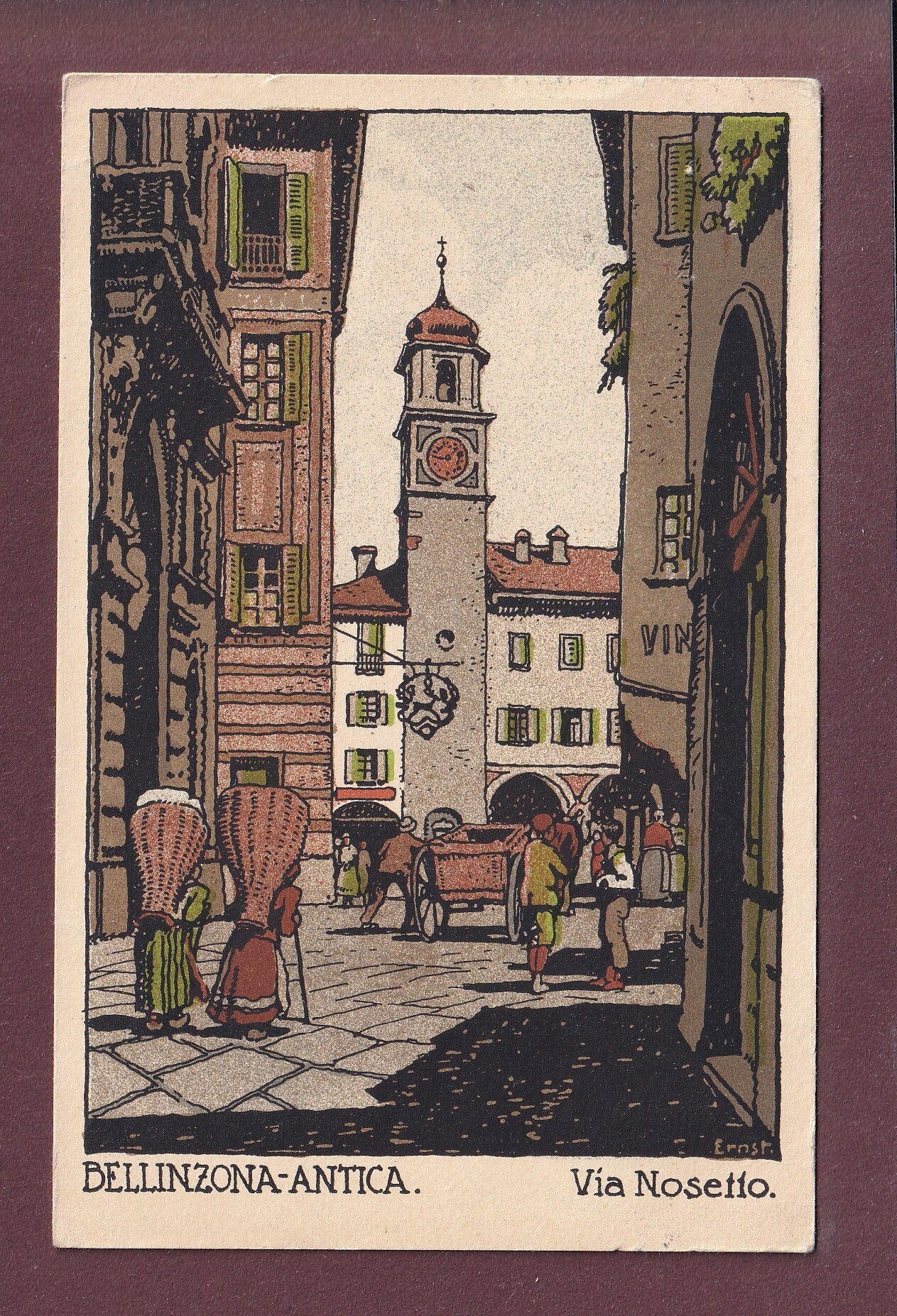 BELLINZONA - Via Nosetto - Ernst - 1918