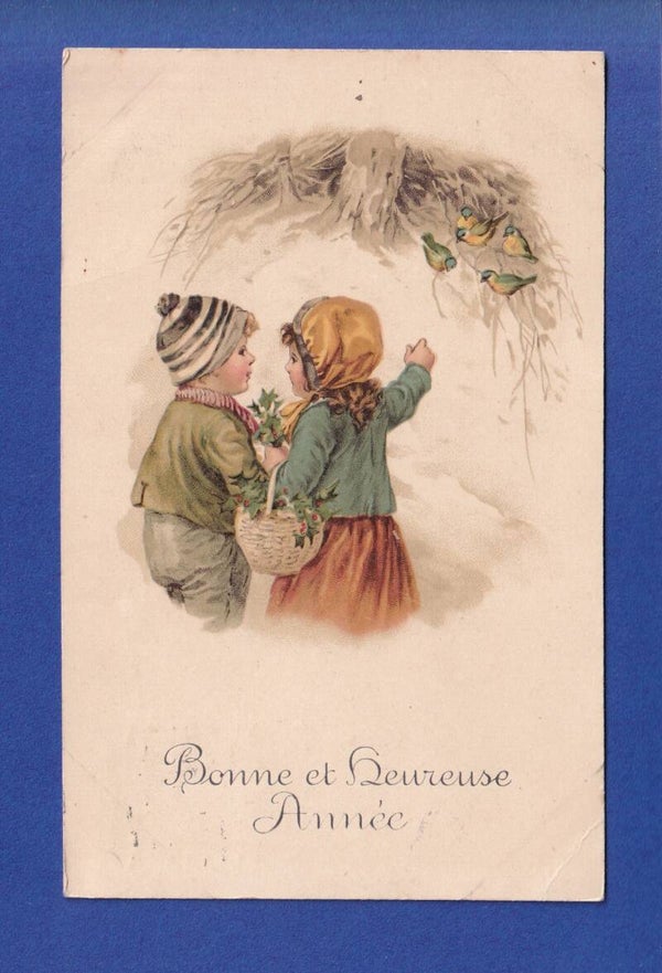 NOUVEL AN - Enfants - Oiseaux - 1917