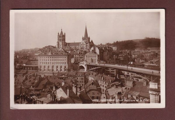 LAUSANNE - Pont Bessières et Cathédrale - 1928