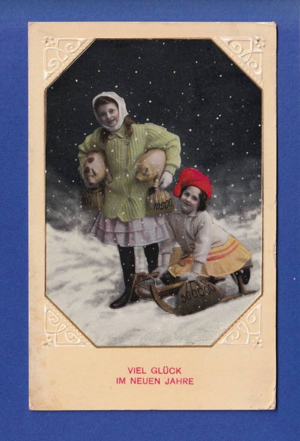 NEUJAHR - Kinder - Schweine - 1911