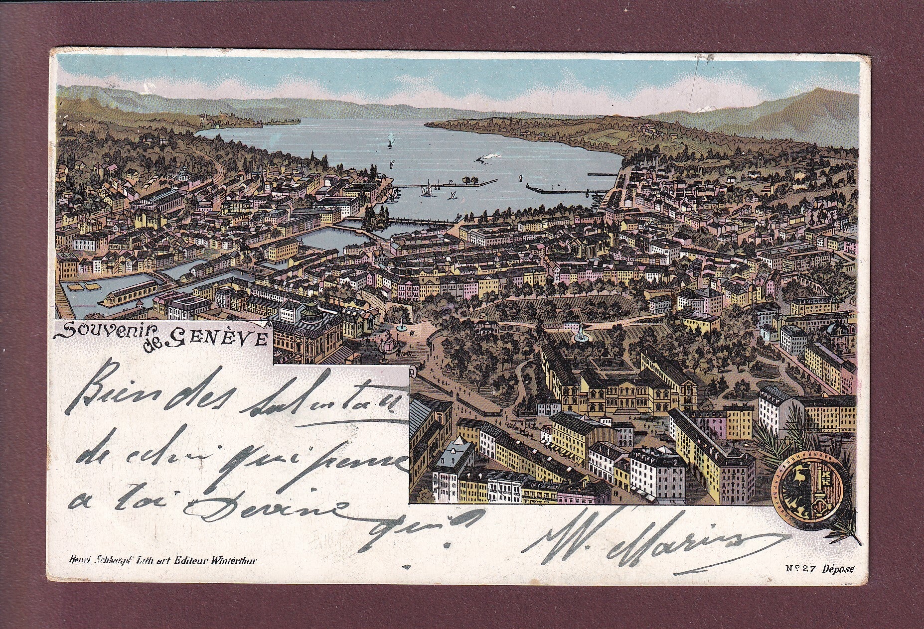 Souvenir de GENEVE - 1911 Litho Schlumpf