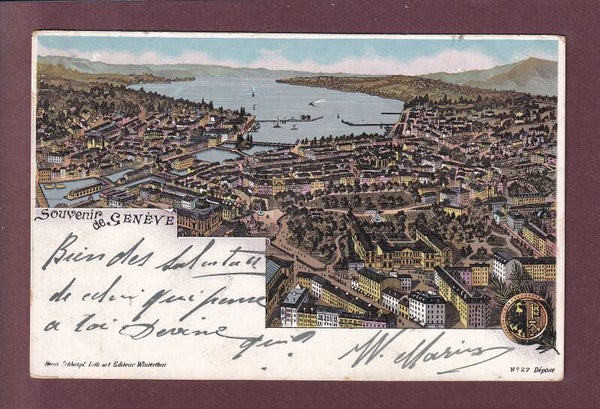 Souvenir de GENEVE - 1911 Litho Schlumpf