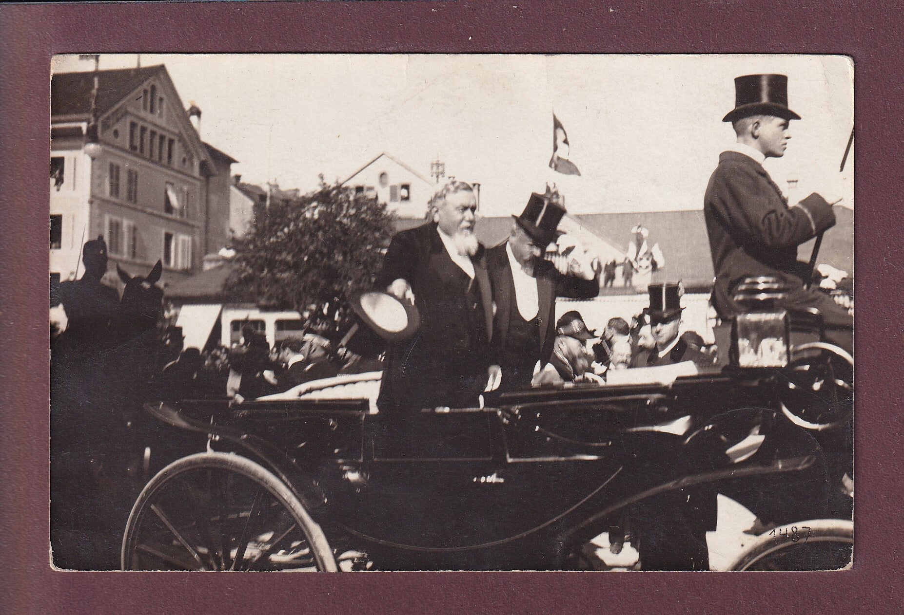 Foto Pleyer & Streuli - OFFIZIELLER BESUCH - KUTSCHE - 1910