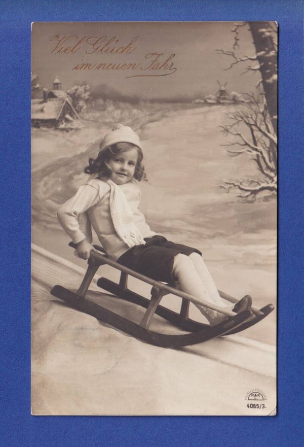 NEUJAHR - Kinder - Schnee - 1910