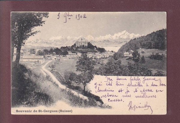 Souvenir de ST. CERGUES - 1902 // pli d'angle //