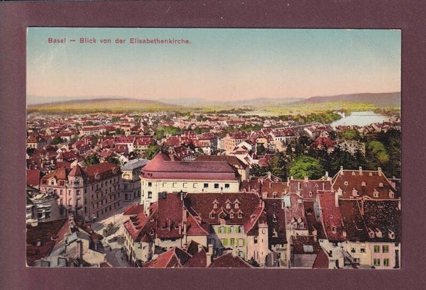 BASEL - Blick von der Elisabethenkirche - 1919