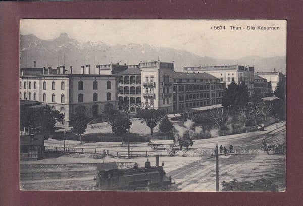 THUN - Die Kasernen - Lokomotiv - 1914