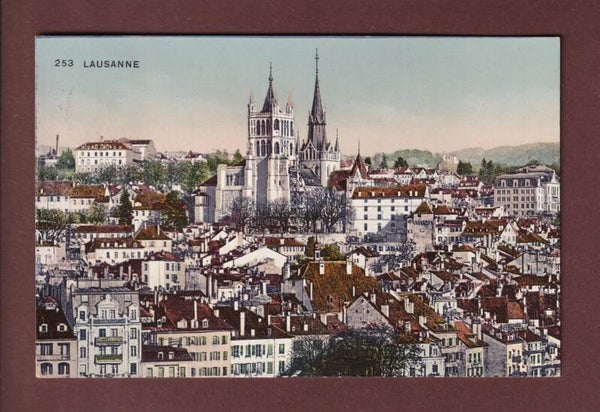 LAUSANNE - Vue partielle et Cathédrale - 1913