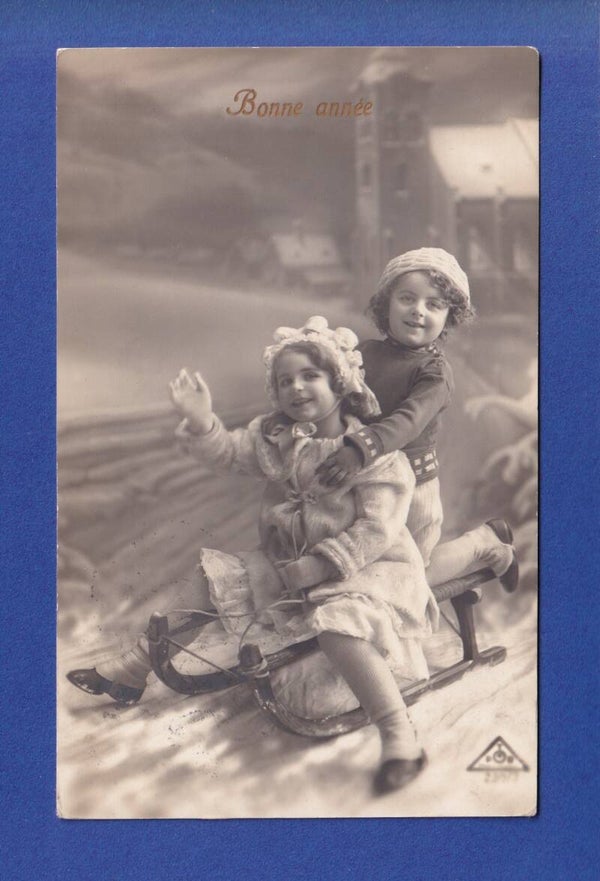 NOUVEL AN - Enfants - Neige - 1912