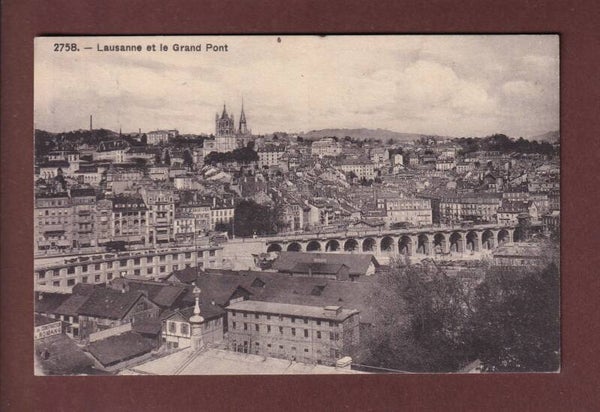 LAUSANNE - Vue partielle et Grand Pont - 1909