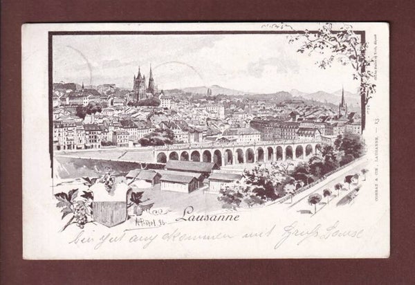 LAUSANNE - Grand Pont - 1899