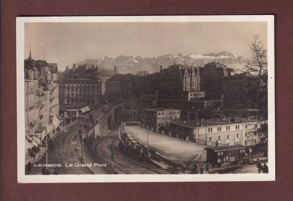 LAUSANNE - Grand Pont - Wagons - 1930