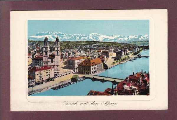 ZÜRICH mit den Alpen
