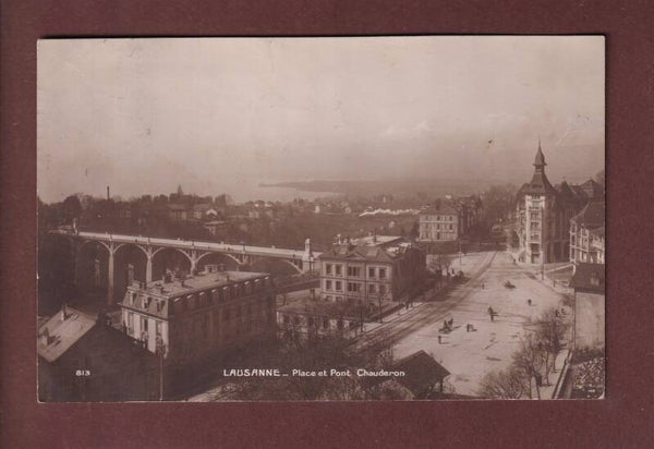 LAUSANNE - Place et Pont Chauderon - 1915