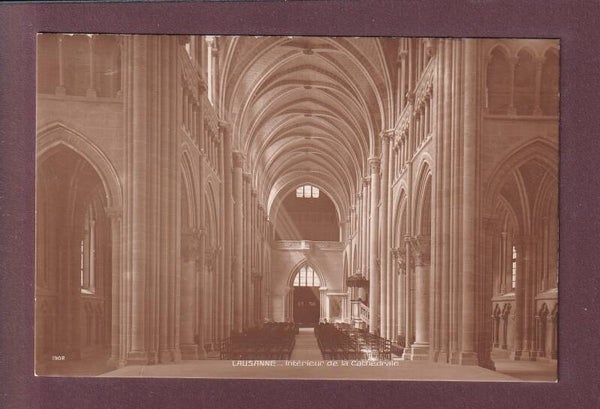 LAUSANNE - Intérieur de la cathédrale - 1916
