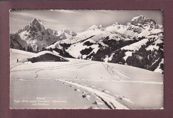 GSTAAD Blick gegen Gummfluh, Videmanette und Rüblihorn 1944