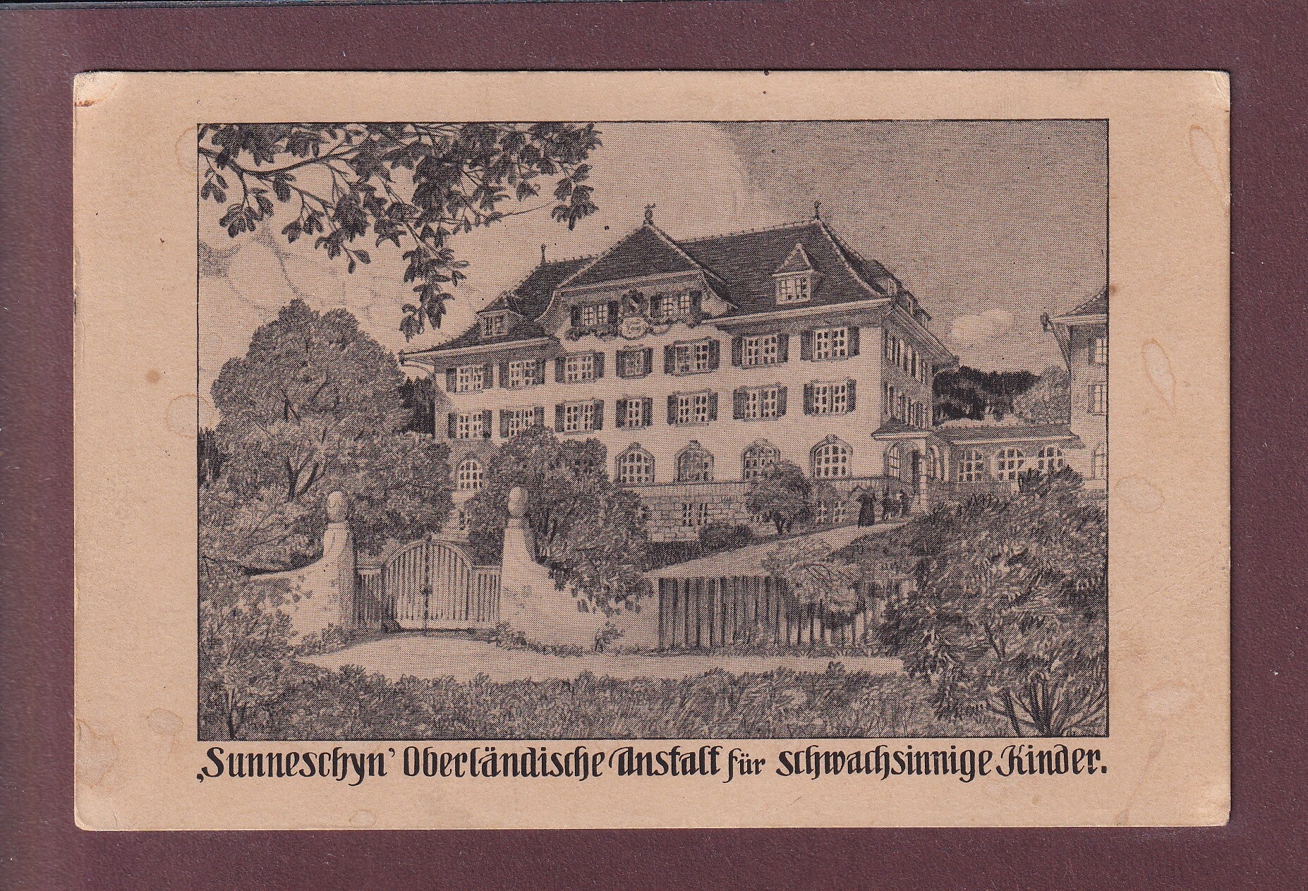 SUNNESCHYN Anstalt für schwachsinnige Kinder - 1913
