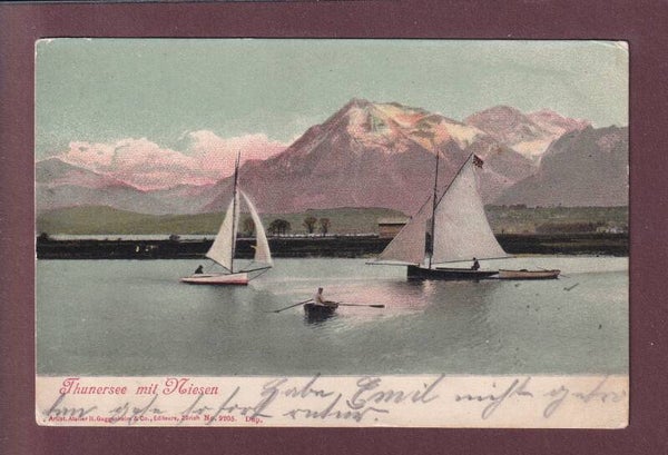 THUNERSEE - Segelschiffe - Niesen - 1904