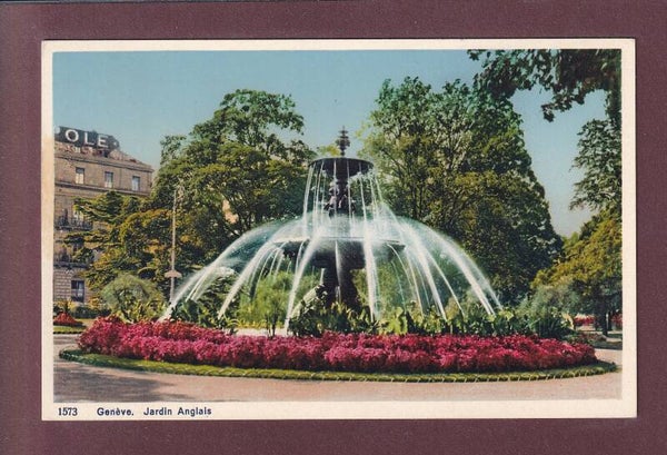 GENEVE - Jardin anglais - Fontaine - 1935