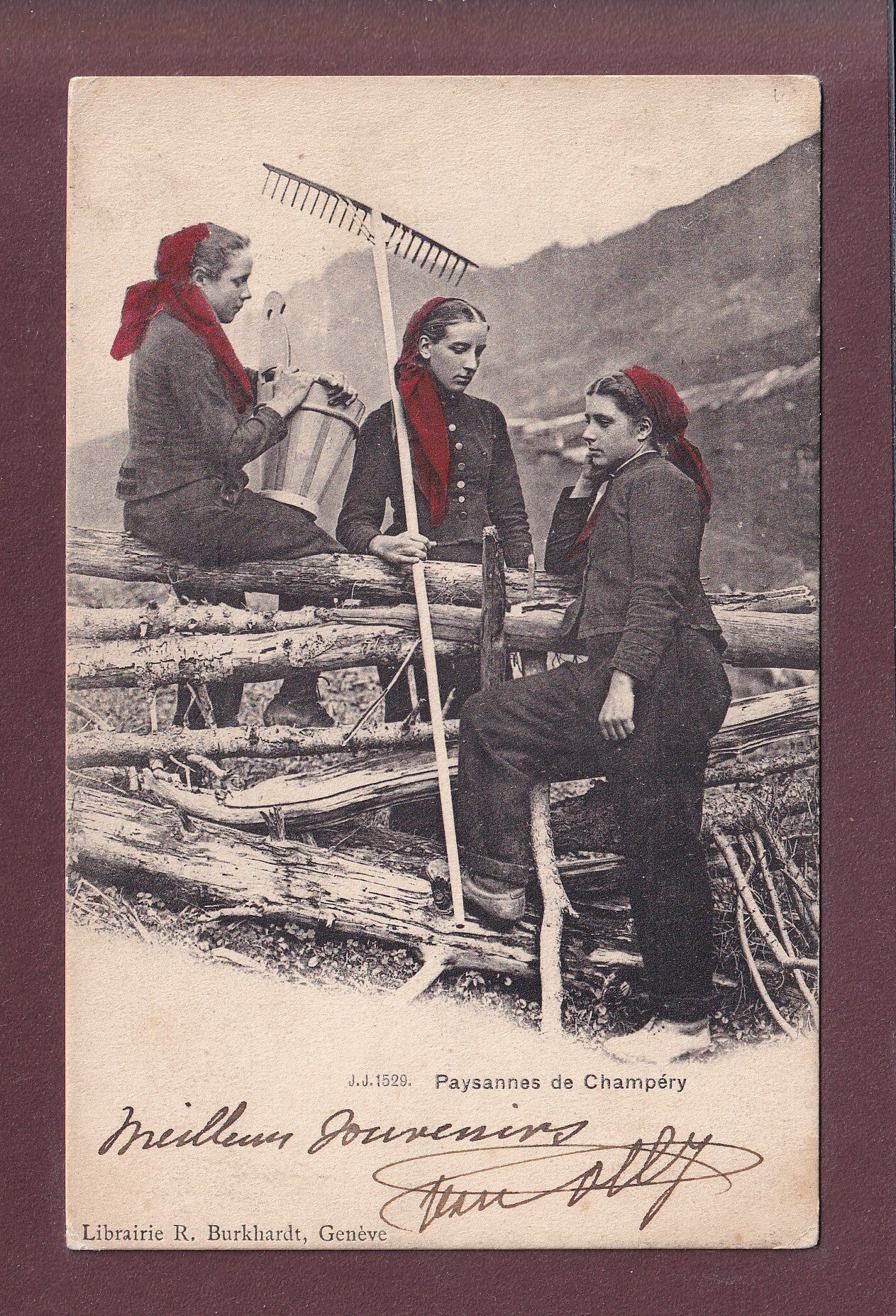 Paysannes de CHAMPERY - 1908 // pli d'angle //