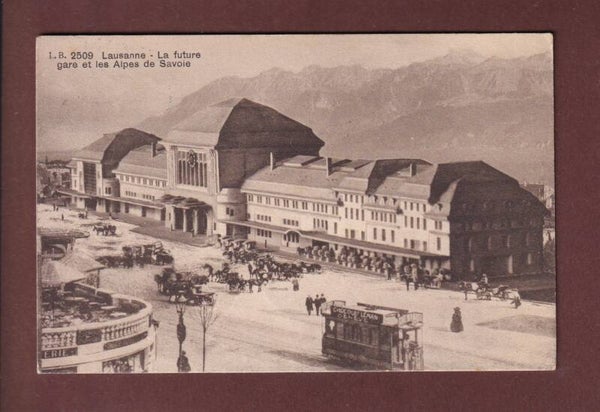 LAUSANNE - La "future" gare - Tram - 1911