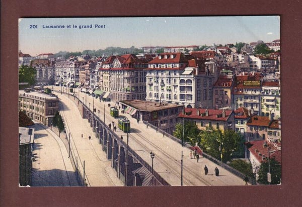 LAUSANNE - Grand Pont - Tram - 1922