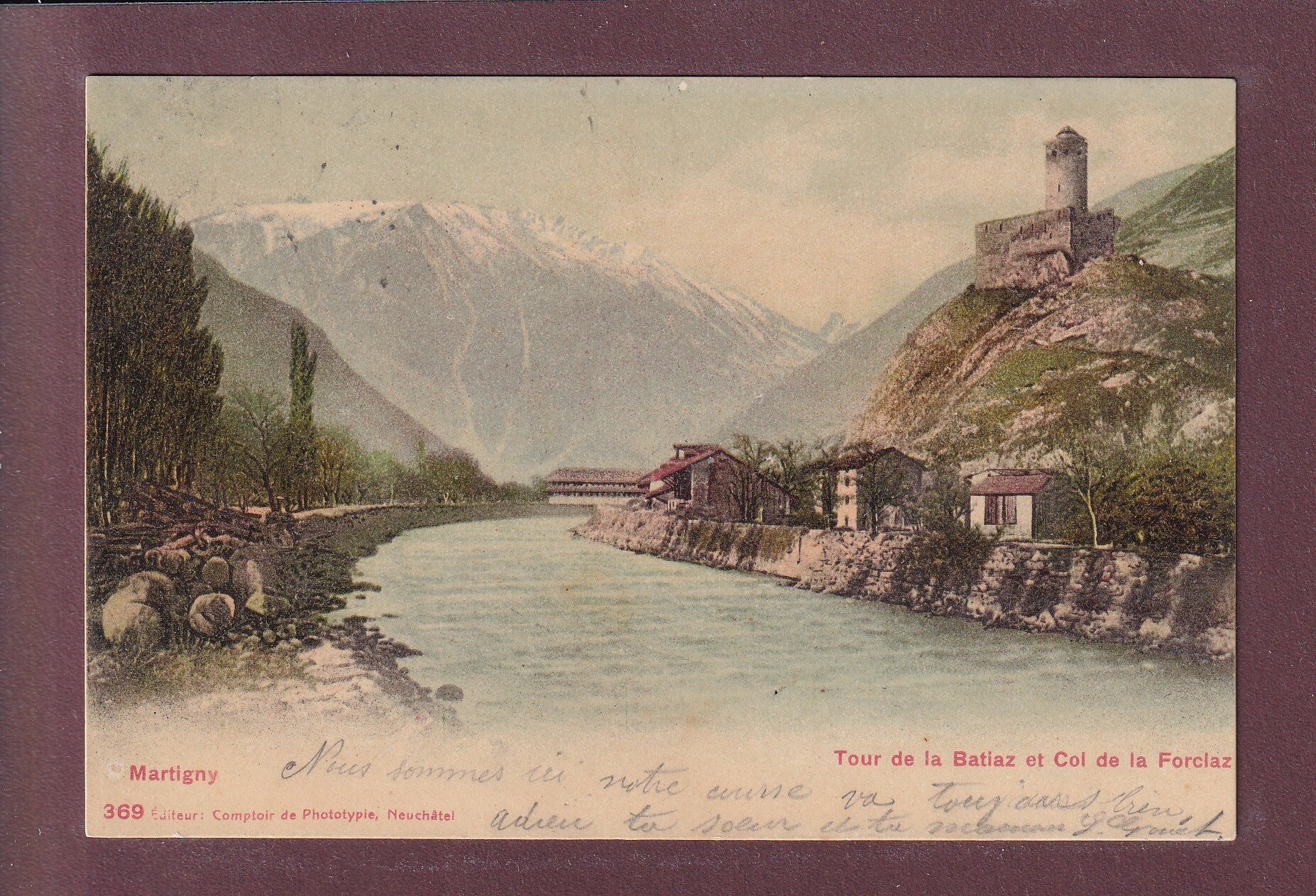 MARTIGNY - Tour de la Batiaz - Col de la Forclaz - 1903 CPN