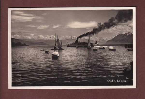 LAUSANNE - Ouchy - Départ de bateau CGN - 1926