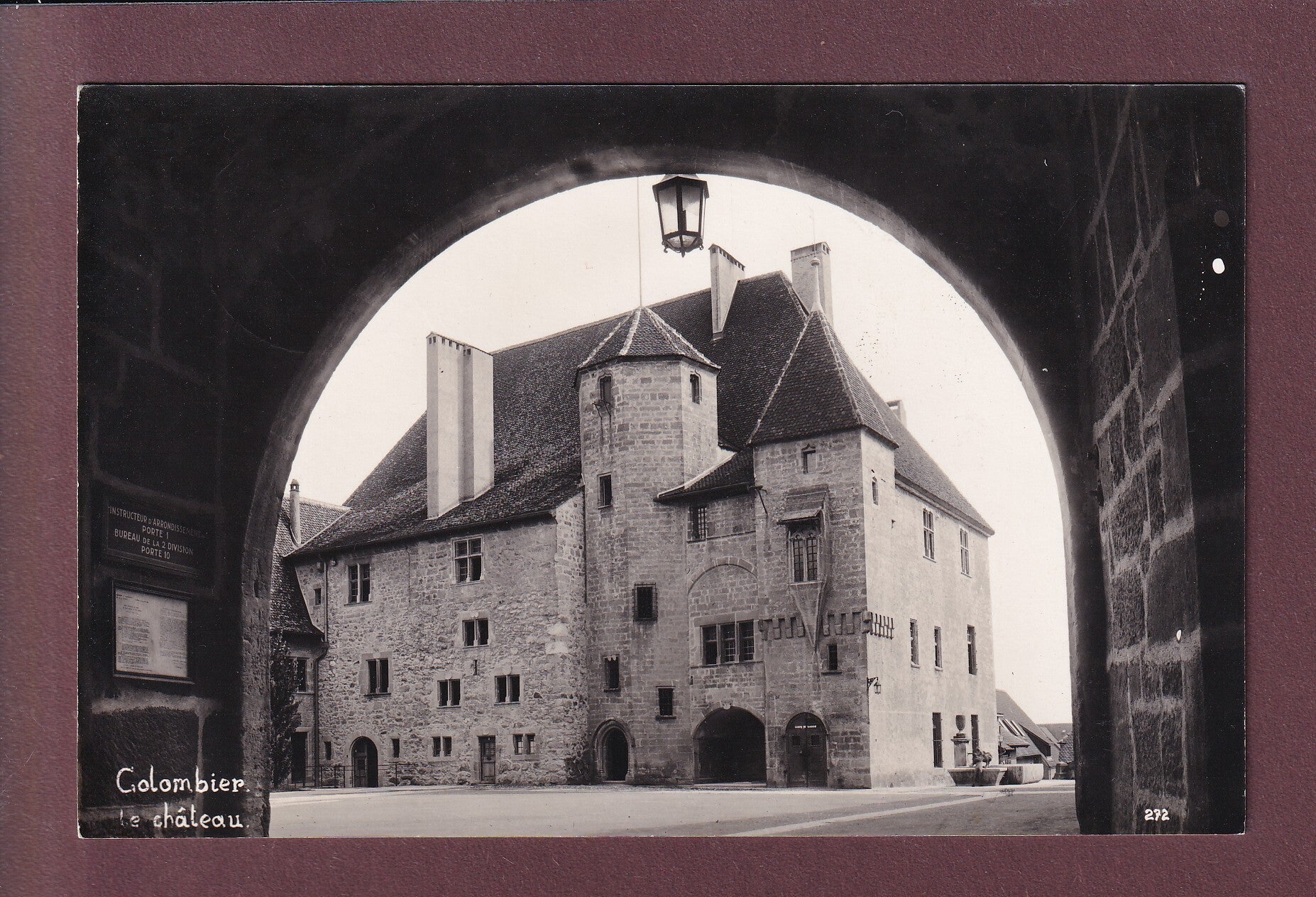 COLOMBIER - Le Château - 1942 - Feldpost