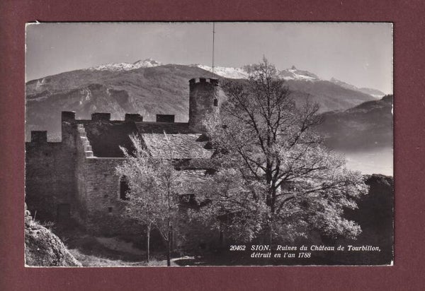 SION - Ruines de Tourbillon - 1961