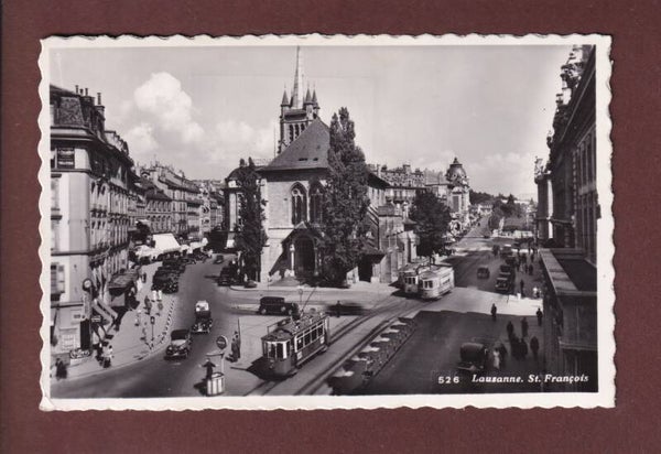LAUSANNE - St. François - Tram - 1949