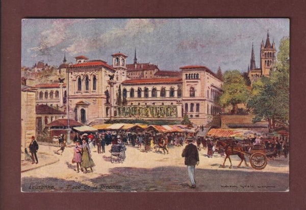 LAUSANNE - Place de la Riponne - 1930