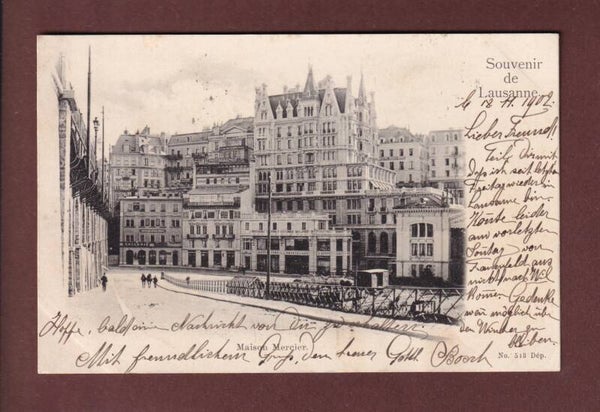 Souvenir de LAUSANNE - Maison Mercier - 1902