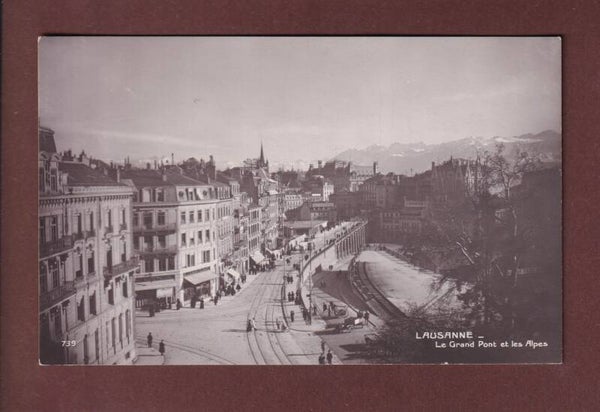 LAUSANNE - Grand Pont et les Alpes