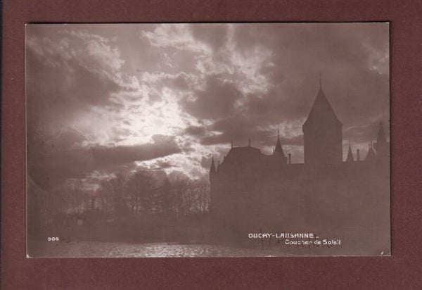 LAUSANNE - Château d'Ouchy - Coucher de soleil - 1912