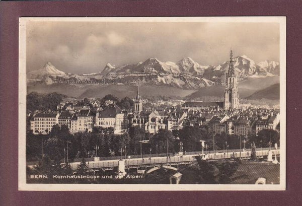 BERN - Kornhausbrücke und die Alpen - 1929