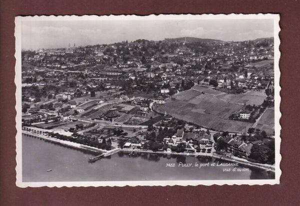 PULLY - Port et Lausanne vus d'avion - 1951