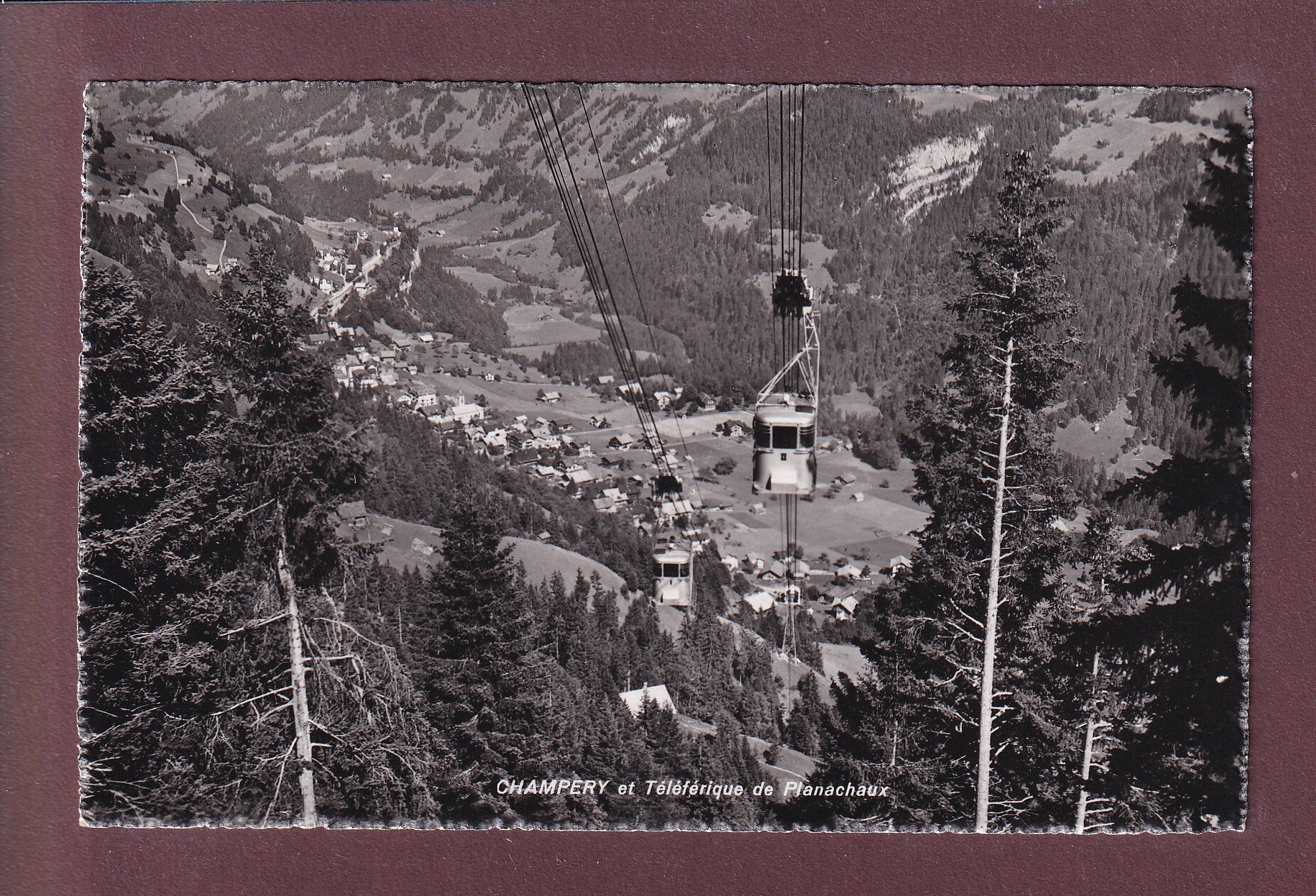 CHAMPERY - Téléférique de Planachaux - 1945