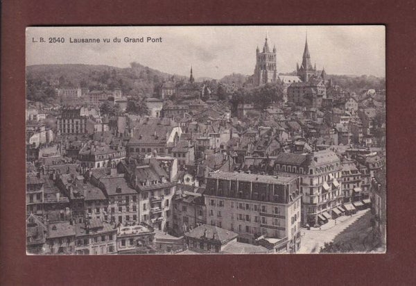 LAUSANNE vu du Grand Pont - 1912