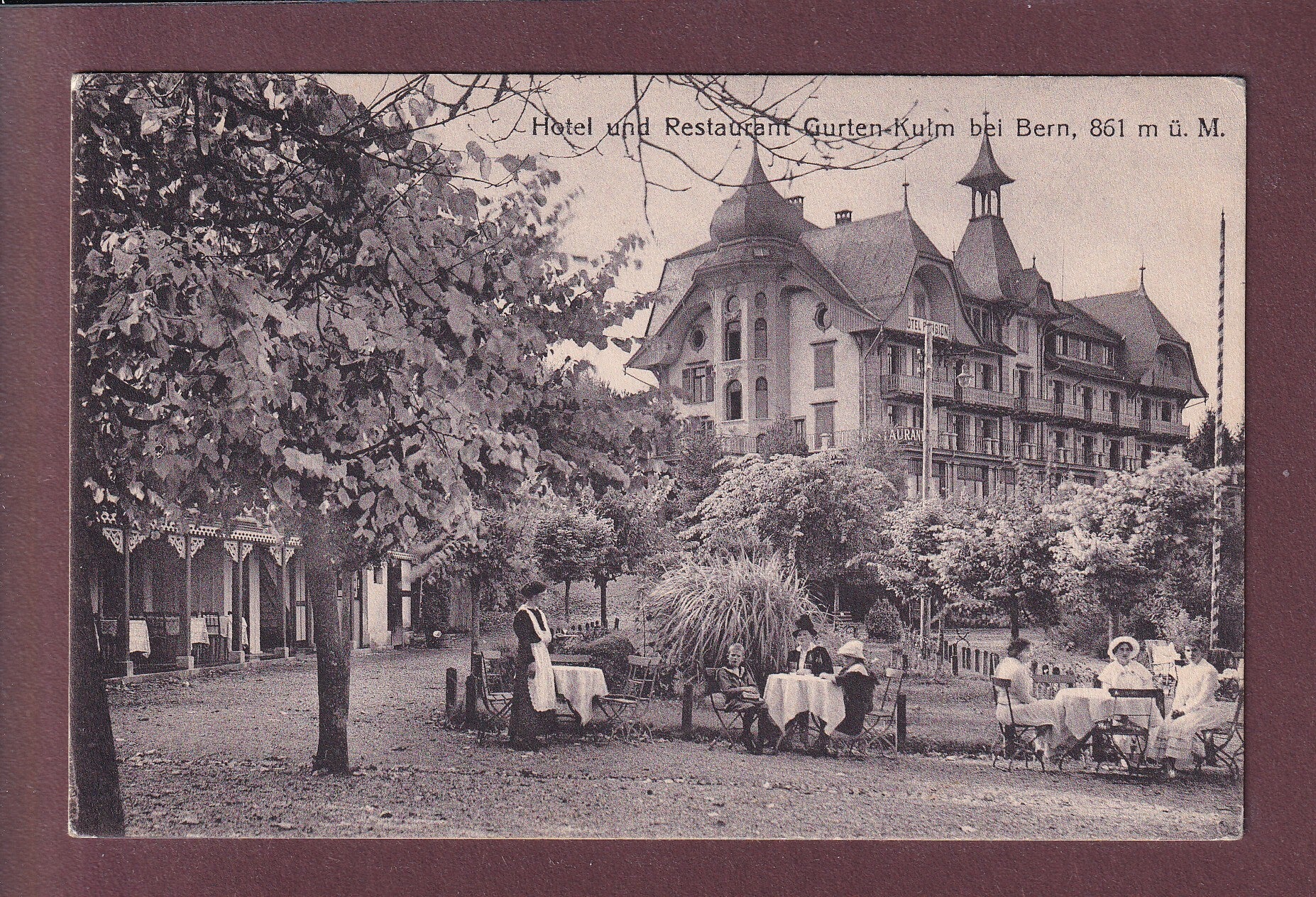 GURTEN-KULM bei Bern - Hotel und Restaurant - 1919