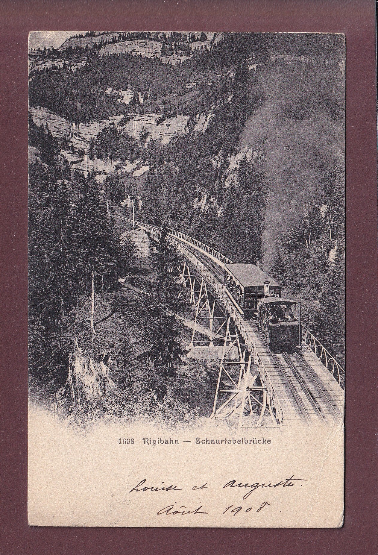 RIGI-BAHN - Schnurtobelbrücke - 1908