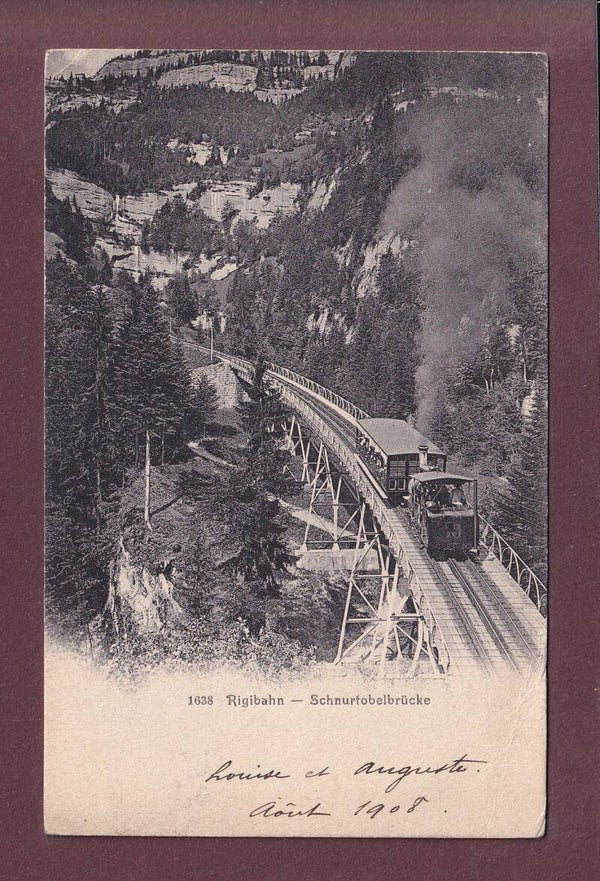 RIGI-BAHN - Schnurtobelbrücke - 1908
