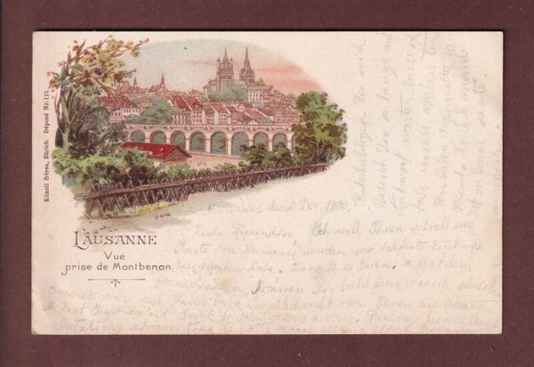 LAUSANNE - Vue prise de Montbenon - 1900 UPU
