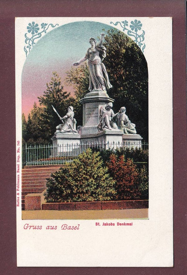 Gruss aus BASEL - St. Jakobs Denkmal