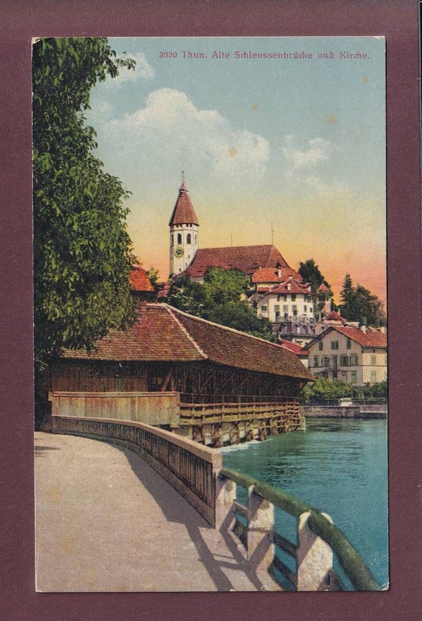 THUN - Alte Schleussenbrücke - Kirche